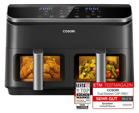 Cosori Dual Basket 8.5L Heißluftfritteuse (CAF-R901-AEU) air fryer