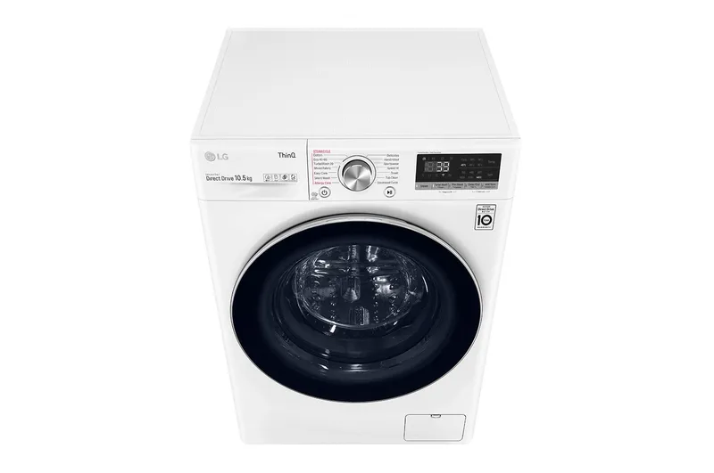 LG F4V910WTSE (TurboWash 360, AI DD V9) washing machine — view 4