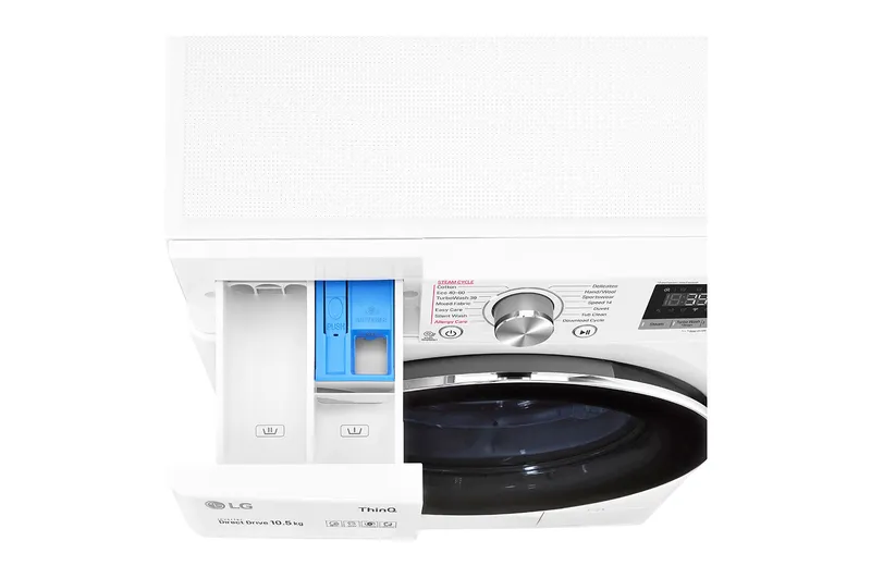 LG F4V910WTSE (TurboWash 360, AI DD V9) washing machine — view 5