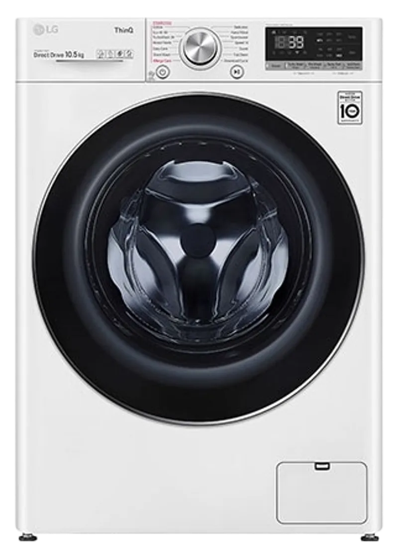 LG F4V910WTSE (TurboWash 360, AI DD V9) washing machine — view 1