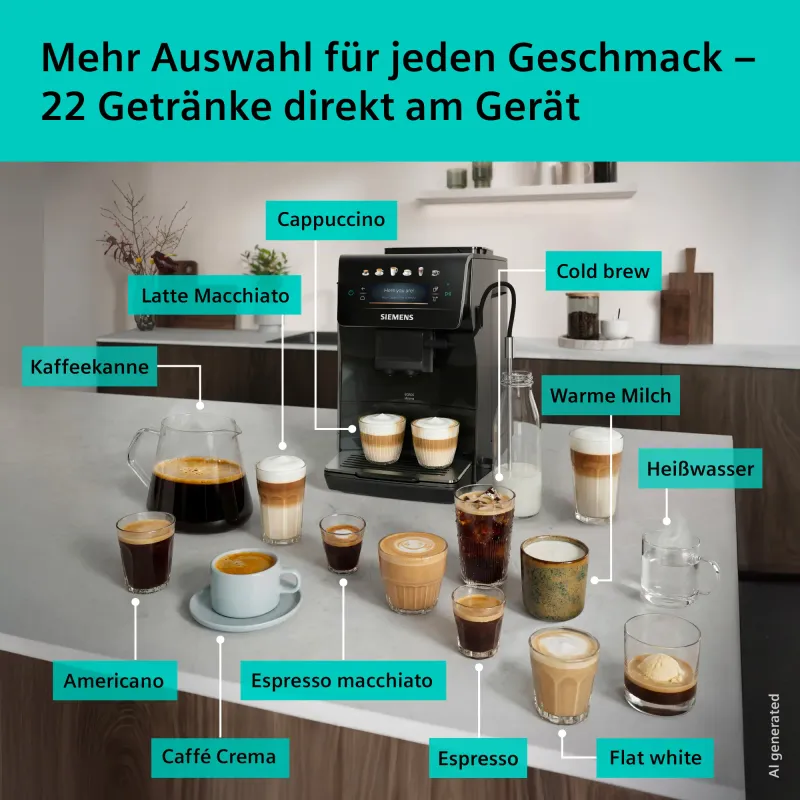 Siemens EQ600 iAroma TP601E09 coffee machine — view 2