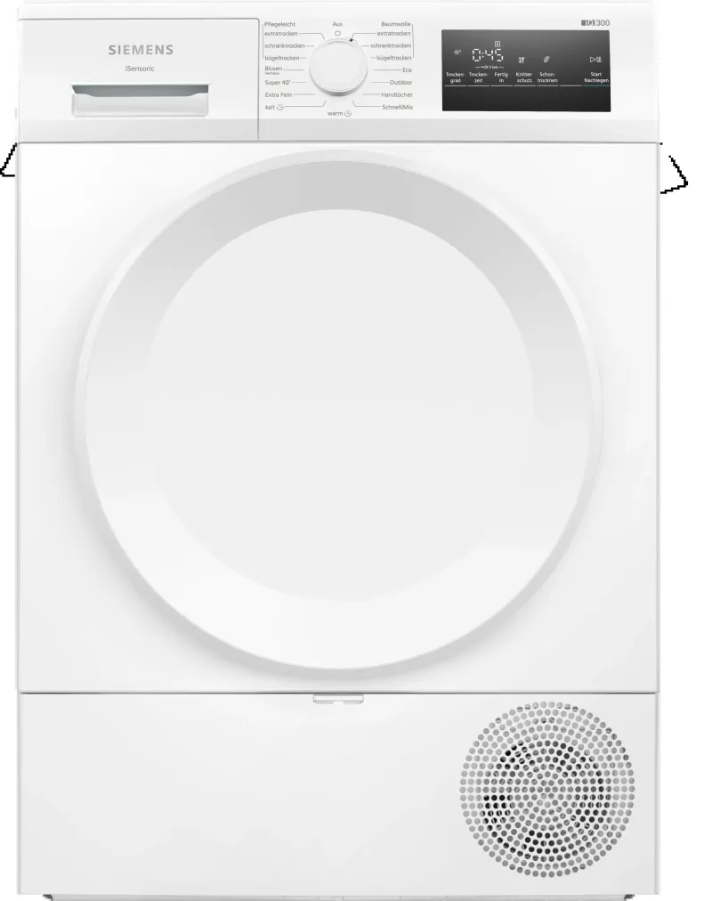 Siemens iQ300 WT43HV04 tumble dryer — view 1