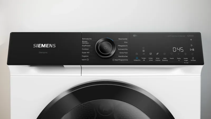 Siemens iQ500 WQ45H2BECO tumble dryer — view 2